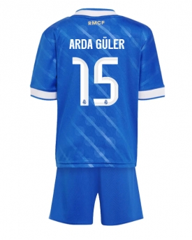 Billige Fotballdrakt Real Madrid Arda Guler #15 Replika Tredjedraktsett Barn 2025-26 Kortermet (med bukser)
